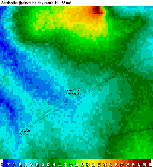 Semisotka elevation map