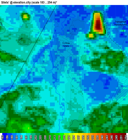 Silets’ elevation map