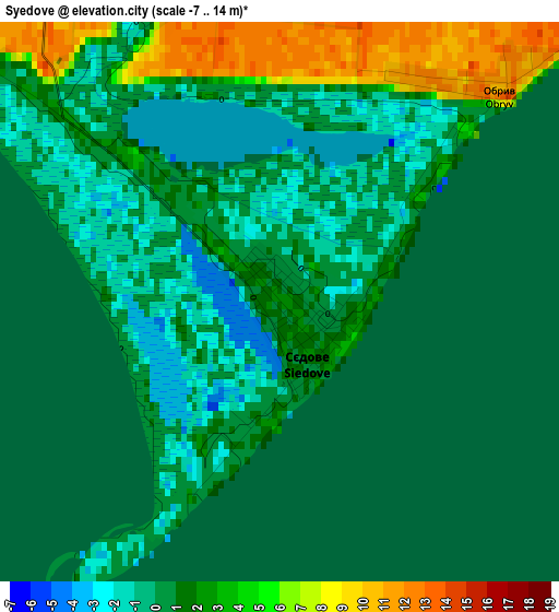 Syedove elevation map