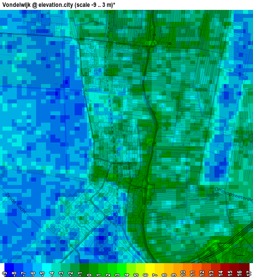 Vondelwijk elevation map