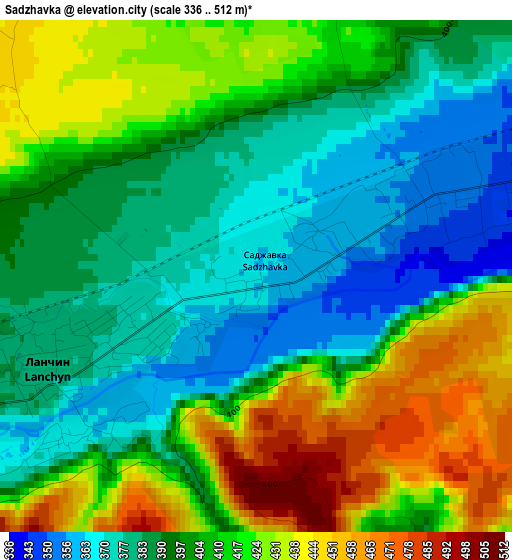 Sadzhavka elevation map