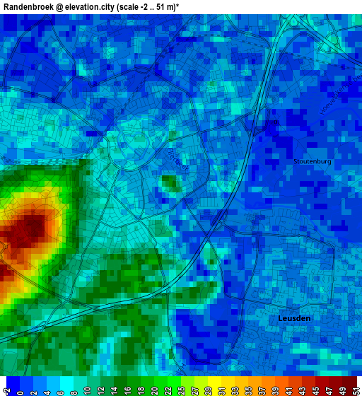 Randenbroek elevation map