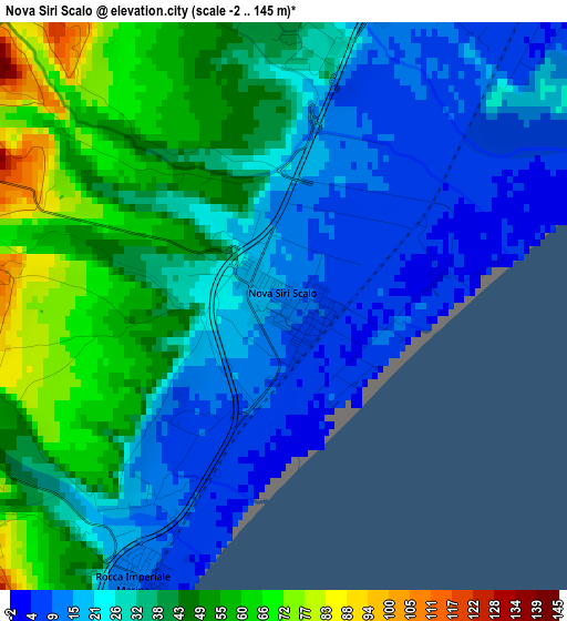 Nova Siri Scalo elevation map