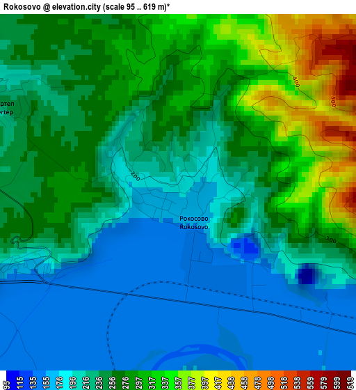 Rokosovo elevation map