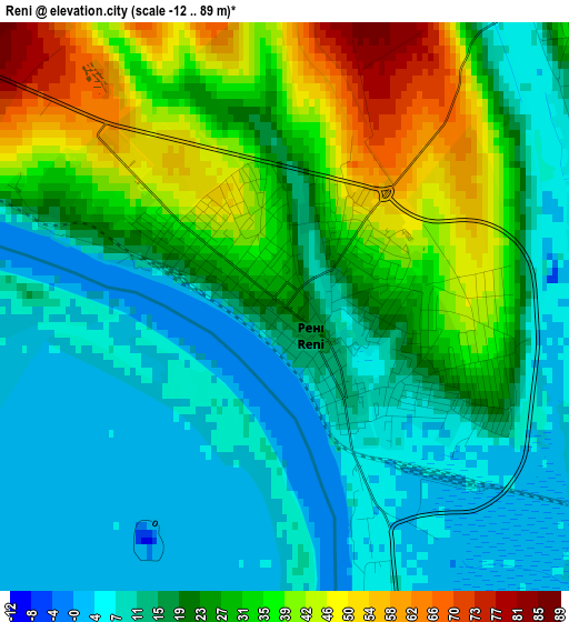 Reni elevation map