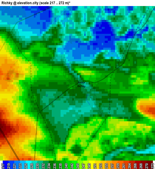 Richky elevation map