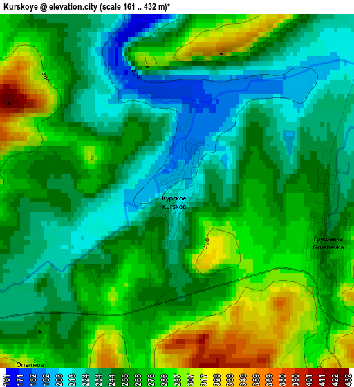 Kurskoye elevation map