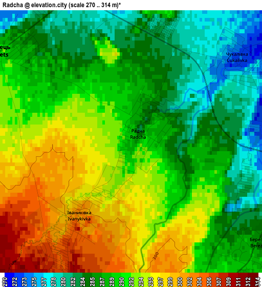 Radcha elevation map