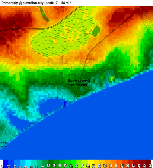 Primorskiy elevation map