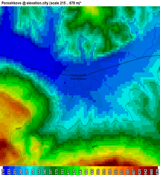 Poroshkovo elevation map