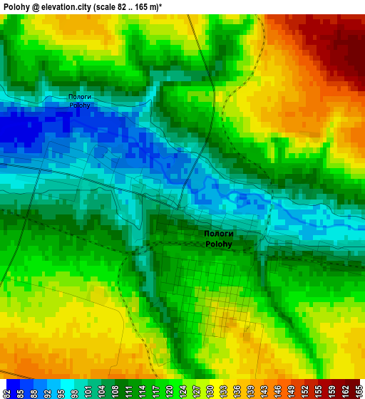 Polohy elevation map