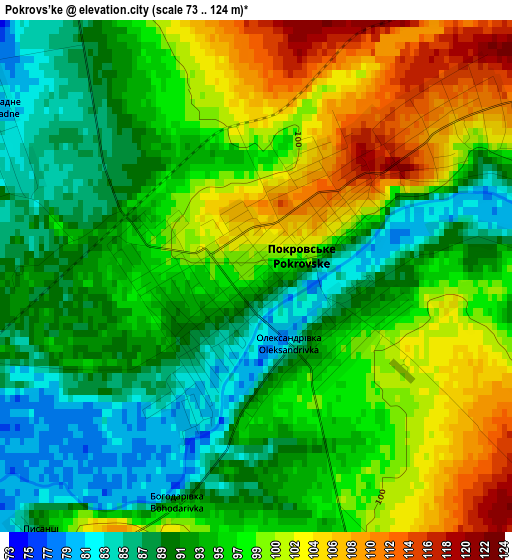 Pokrovs’ke elevation map