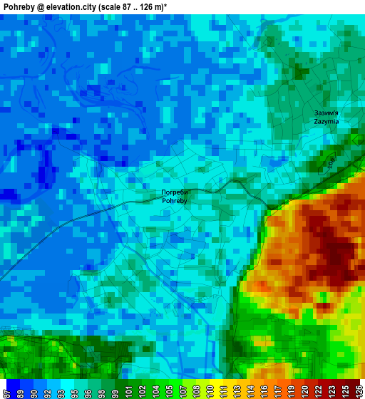 Pohreby elevation map