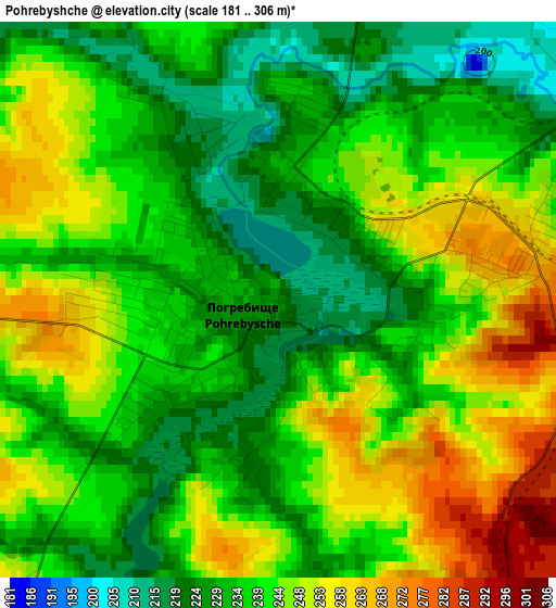 Pohrebyshche elevation map