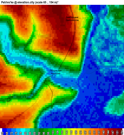 Petrivs’ke elevation map