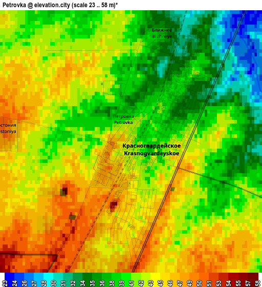 Petrovka elevation map