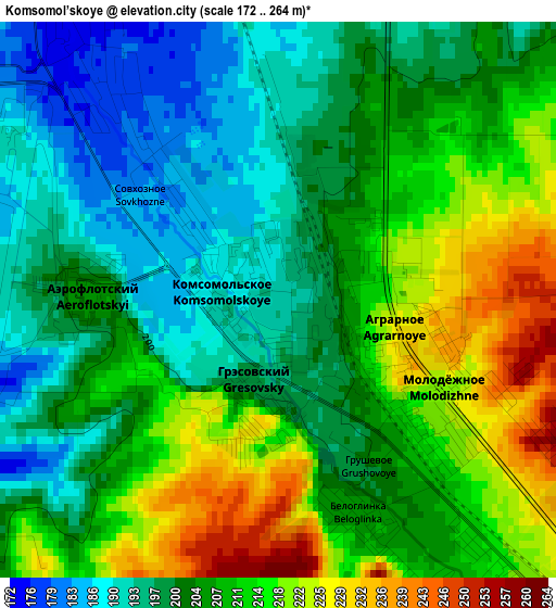 Komsomol’skoye elevation map