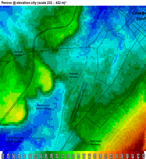 Perovo elevation map