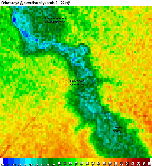 Orlovskoye elevation map