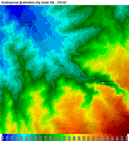 Urozhaynoye elevation map