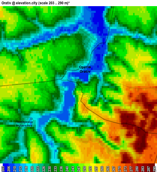 Orativ elevation map