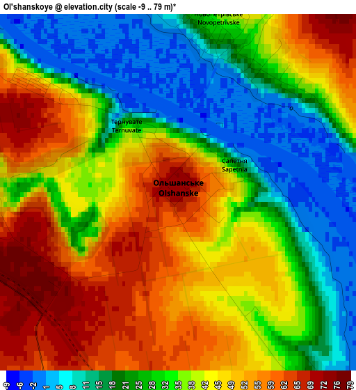 Ol'shanskoye elevation map