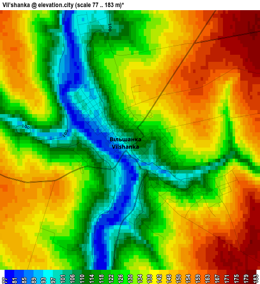 Vil’shanka elevation map