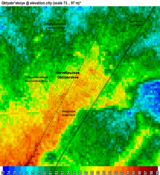 Oktyabr’skoye elevation map