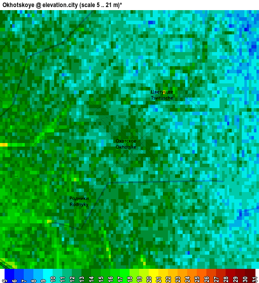 Okhotskoye elevation map