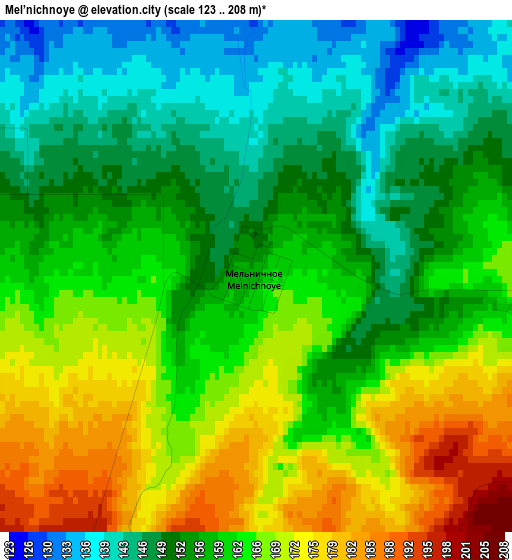 Mel’nichnoye elevation map