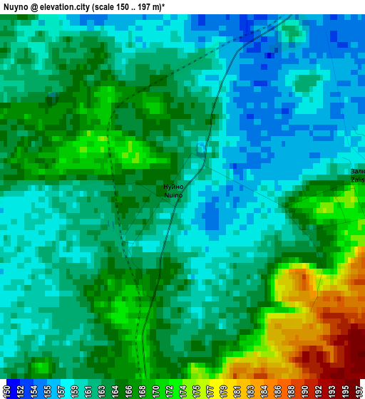 Nuyno elevation map