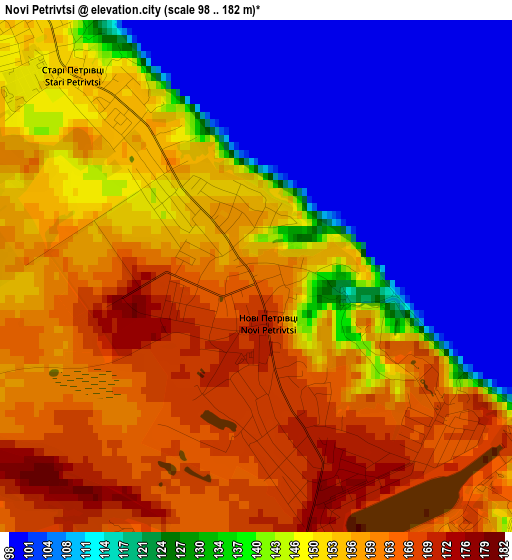 Novi Petrivtsi elevation map