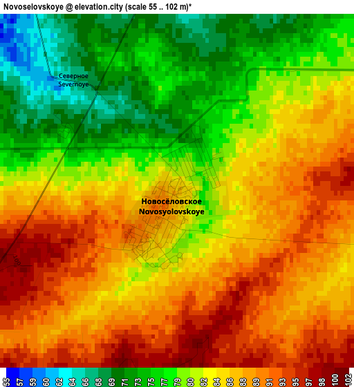 Novoselovskoye elevation map