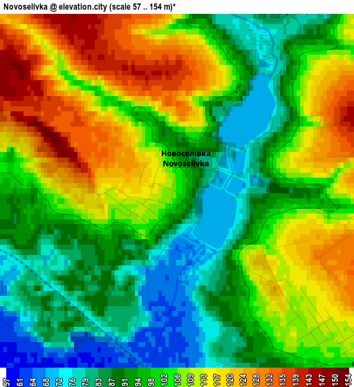 Novoselivka elevation map