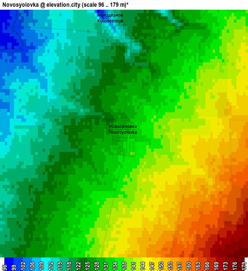 Novosyolovka elevation map