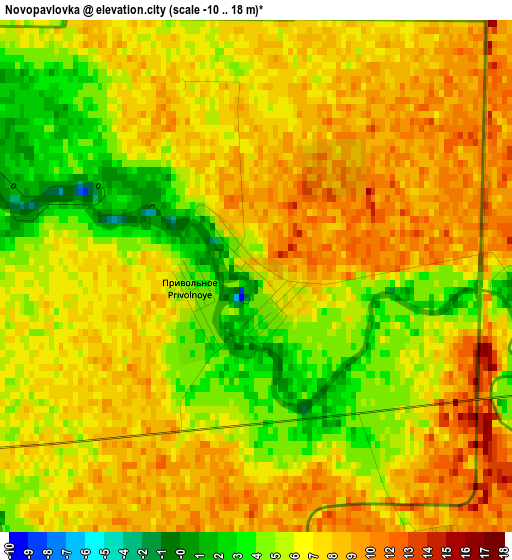 Novopavlovka elevation map