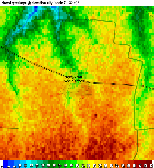 Novokrymskoye elevation map