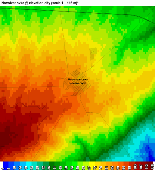 Novoivanovka elevation map