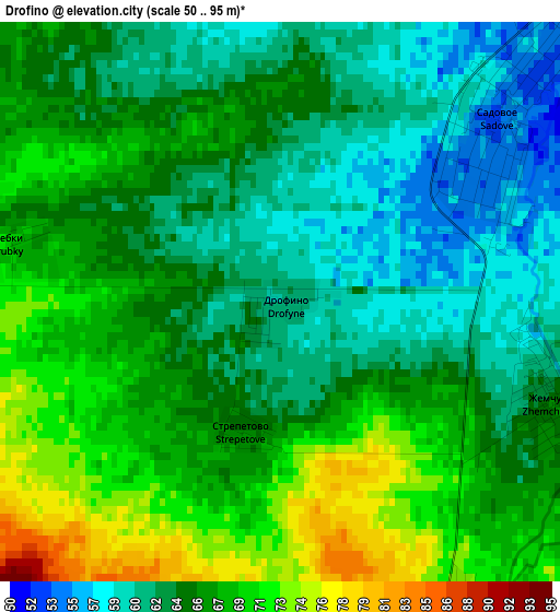 Drofino elevation map