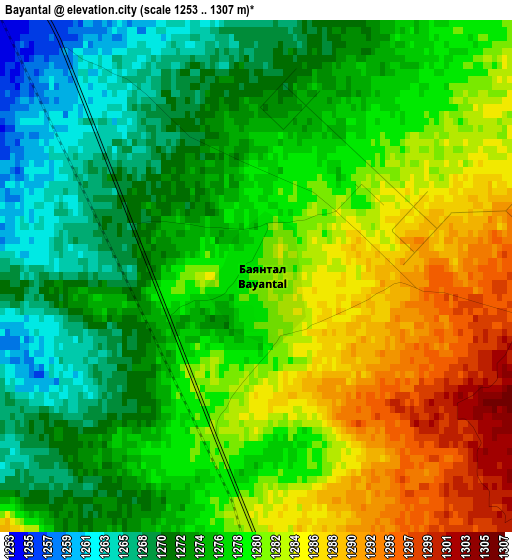 Bayantal elevation map