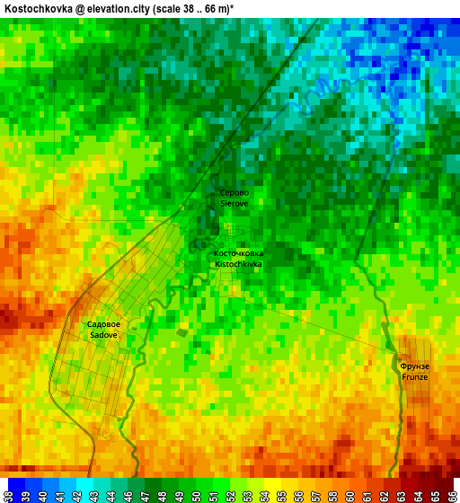 Kostochkovka elevation map