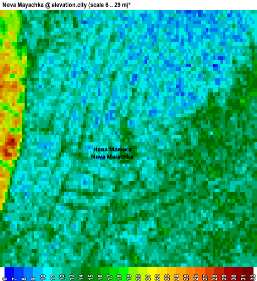 Nova Mayachka elevation map