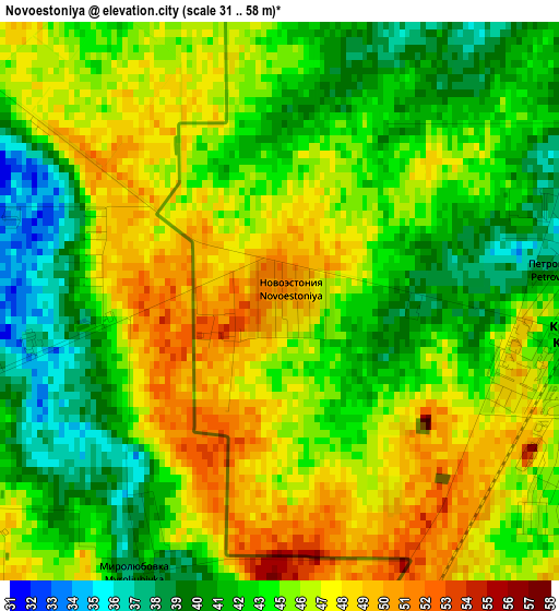 Novoestoniya elevation map