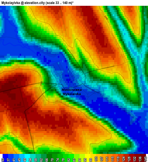 Mykolayivka elevation map