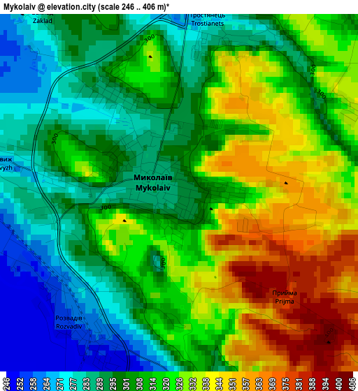 Mykolaiv elevation map