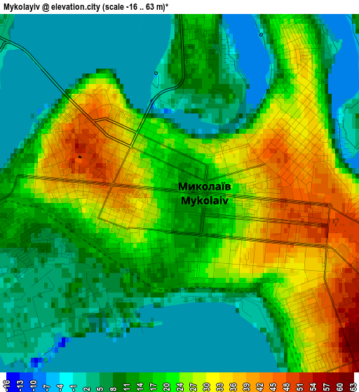 Mykolayiv elevation map