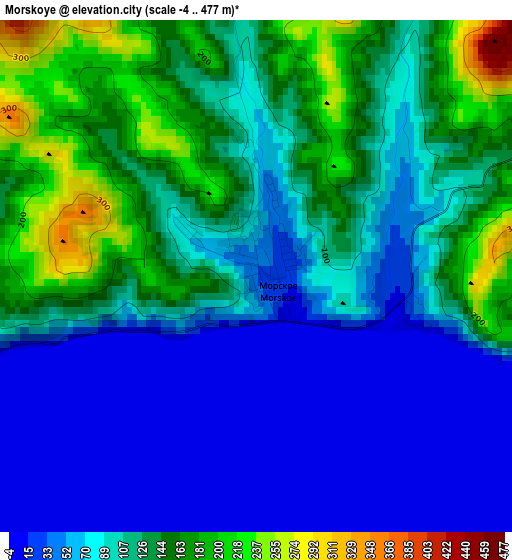 Morskoye elevation map