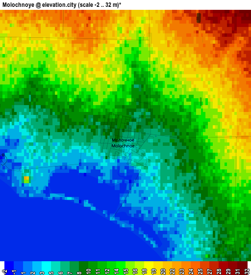 Molochnoye elevation map