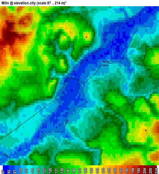 Mliiv elevation map