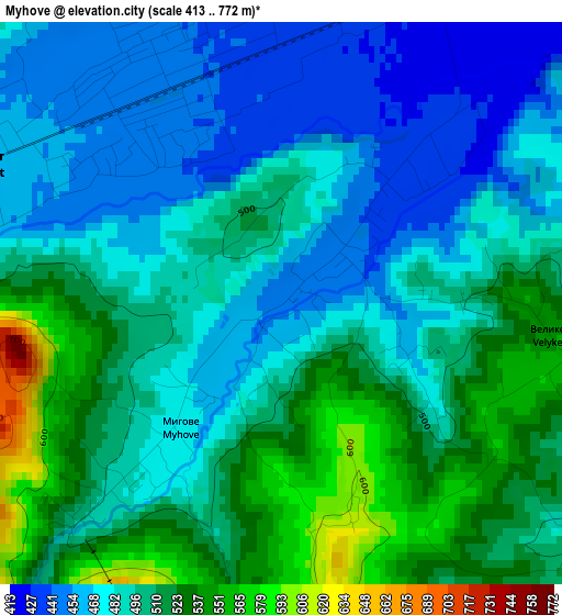 Myhove elevation map